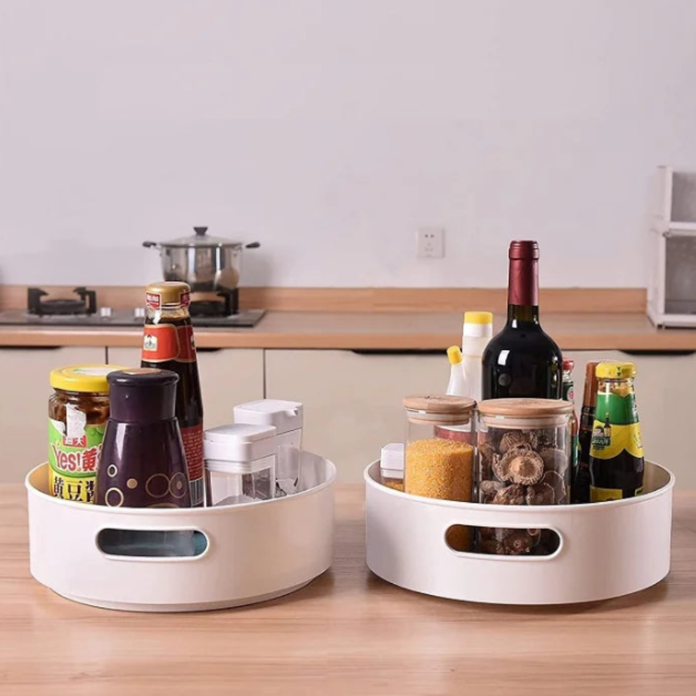 360° Rotating Multipurpose Tray Organizer –Kitchen, Bathroom & Desk Storage Tray (Pack of 1)