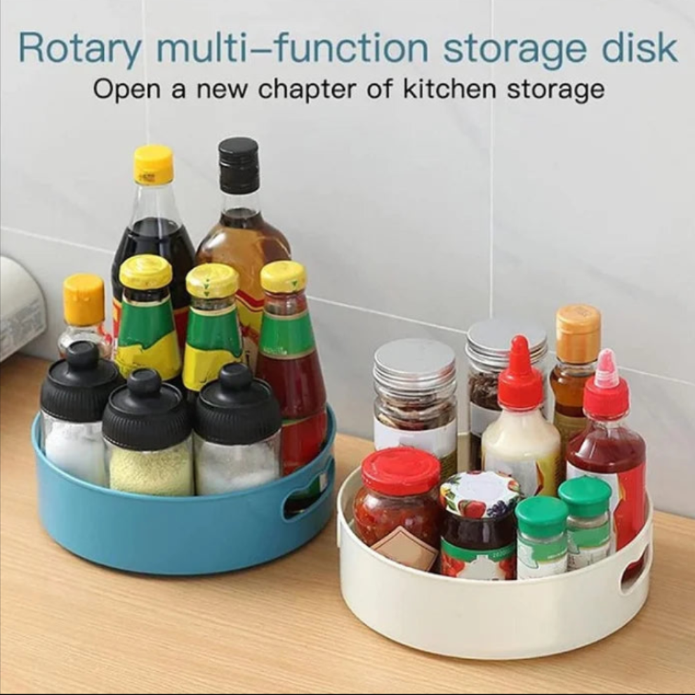 360° Rotating Multipurpose Tray Organizer –Kitchen, Bathroom & Desk Storage Tray (Pack of 1)