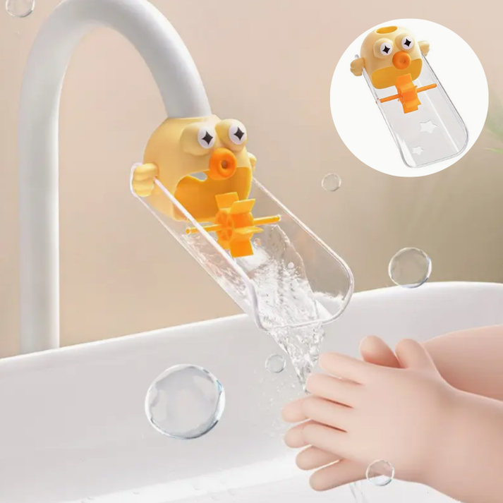Cute Animal Faucet Extender-Soft Silicone Water Diverter for Easy Hand Washing (Random color-Pack of 1)
