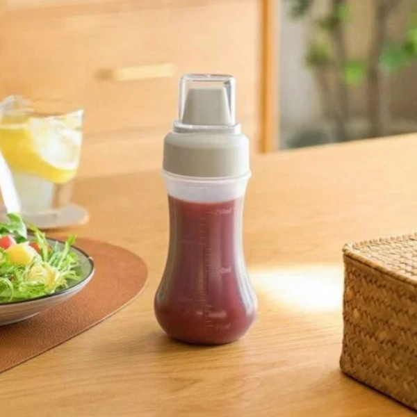 5 Hole Squeeze Sauce Bottle (280ML) – Portable Plastic Condiment Dispenser with Lid | Buy 1 Get 1 Free | Multi-Hole Sauce & Dressing Bottle for Kitchen
